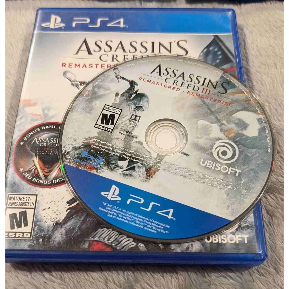Ubisoft Assassins Creed III Remastered Enhanced Graphics PS4 Game